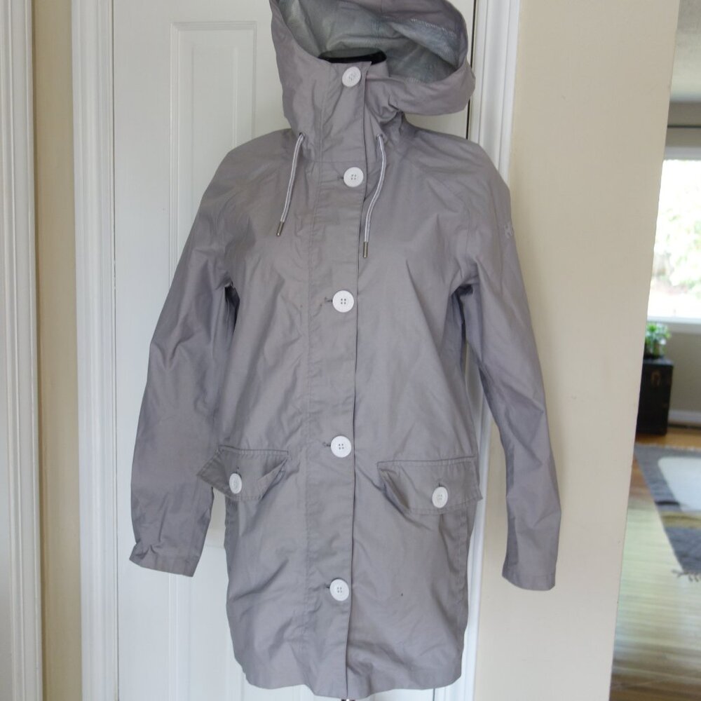 Euc Helly Hansen Elements Light Gray Raincoat Wmn… - image 4